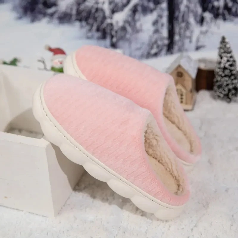 

Новинка Осень-зима 2023, Женская хлопковая обувь на плоской подошве для дома, теплые домашние хлопковые тапочки, женская обувь