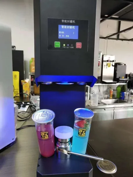 машина для запечатывания банок вращающаяся модель 100C бутылок и чашек. Система