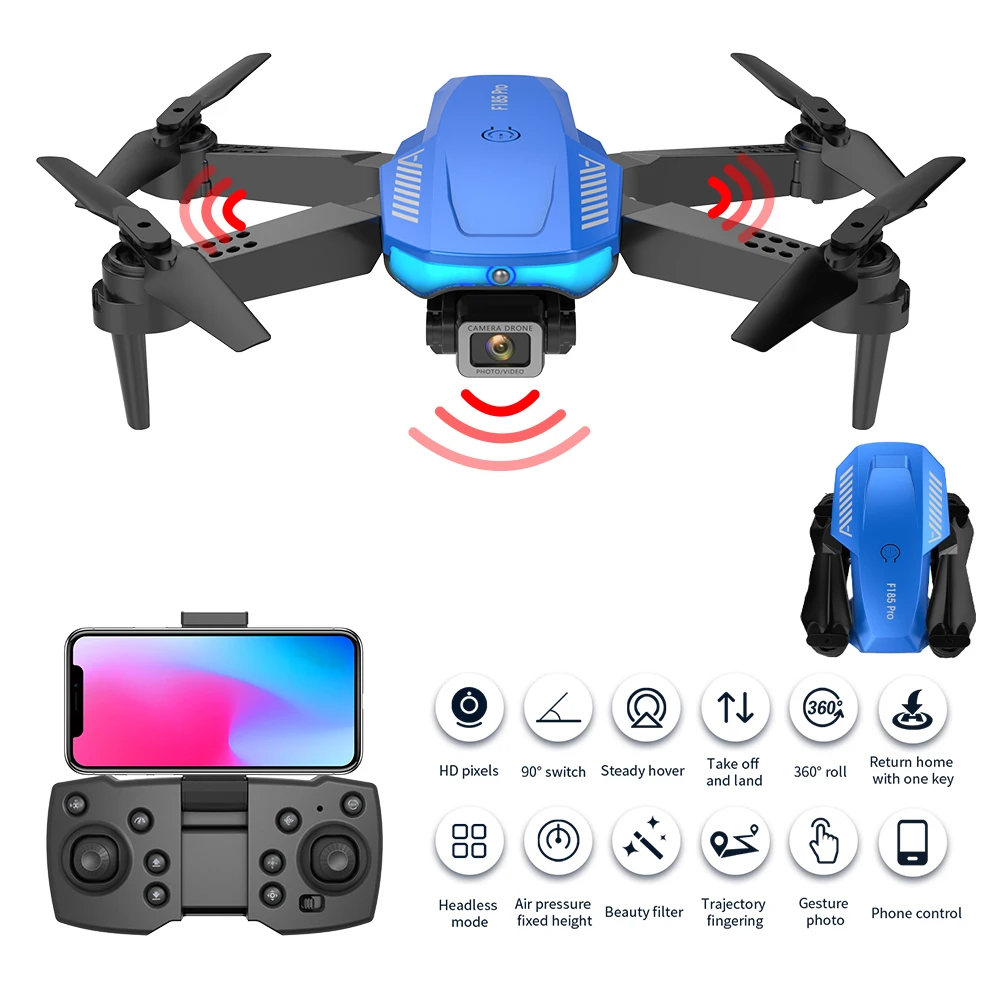 

Дрон F189 PRO для аэрофотосъемки с трехсторонним автоматическим обходом препятствий HD 4K с двумя объективами и дистанционным управлением