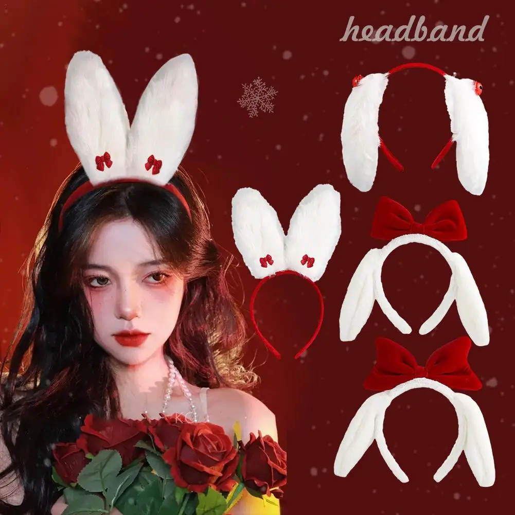 

Lovely Rabbit Ear Hair Wear Girls Anime Cosplay Costume Plush Hairband Night Party Club Bar Decorate Headbands Hair Accessories