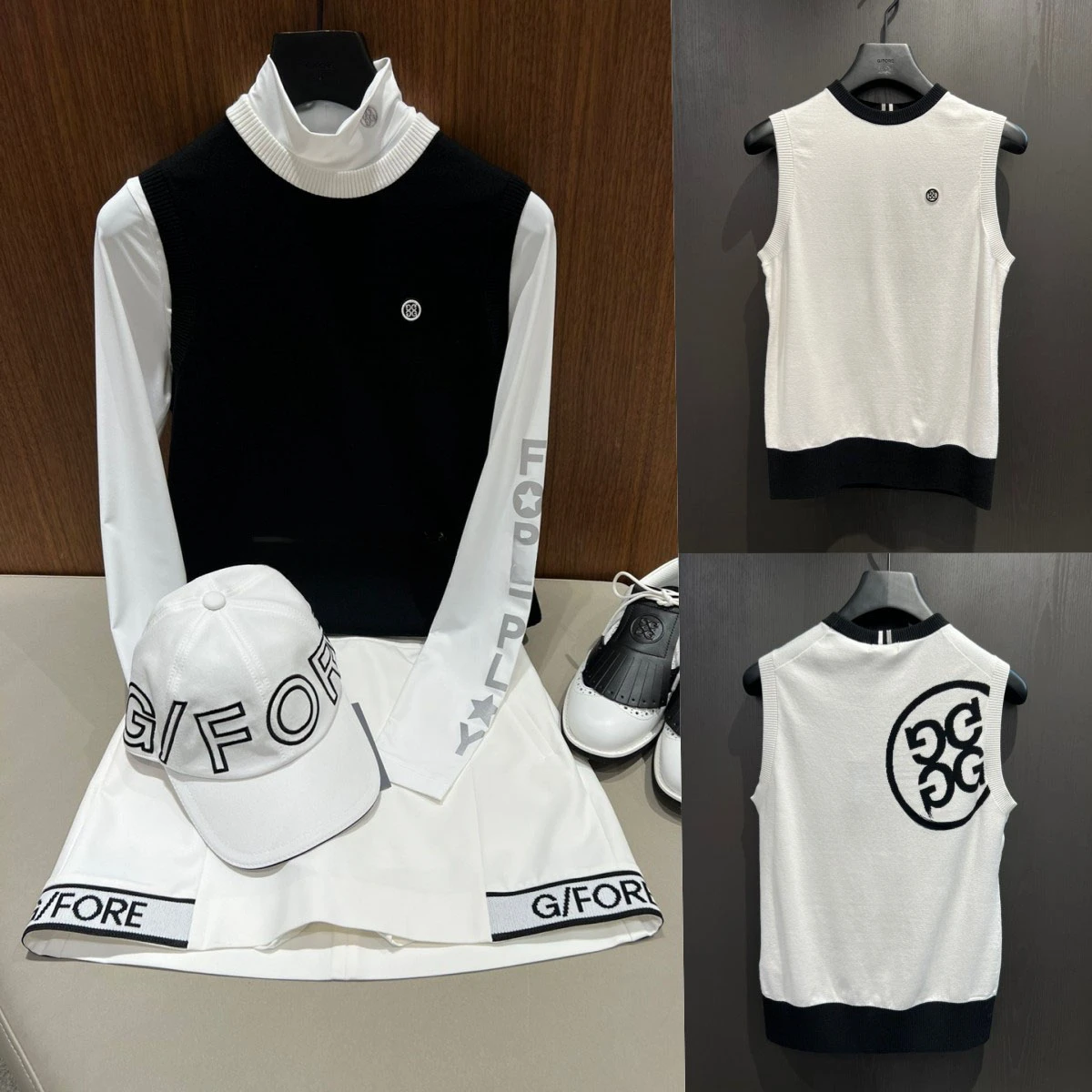

Fashion Sports Golf Wear High Quality Knitted Vest Korean Style Versatile Women's Clothing