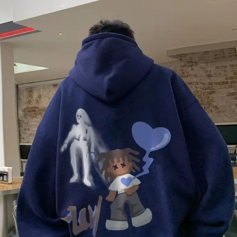 2024 новые мужские японские свитера в стиле Харадзюку аниме большие с широкими