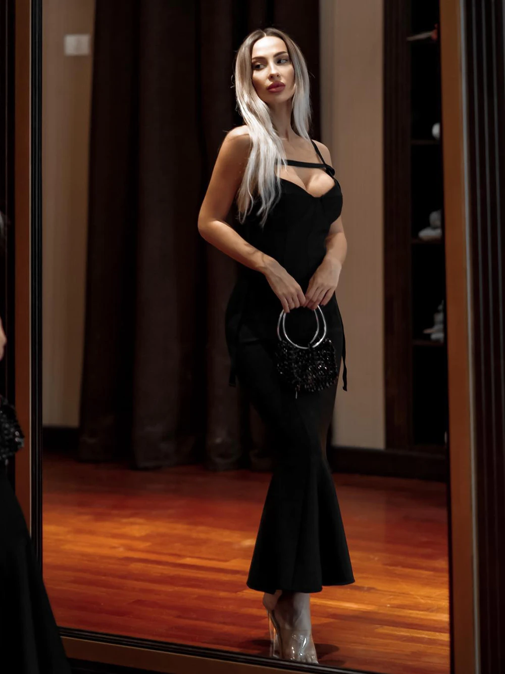 Новинка 2023 женское розовое сексуальное платье-макси Modphy с открытой спиной на