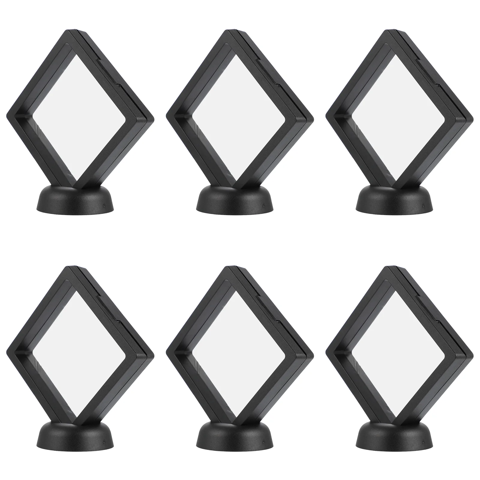 

12 Pcs Suspension Ring Box Storage Holder Jewelry Case Necklace Organizer Clear Frame Display Prop Rack Stand