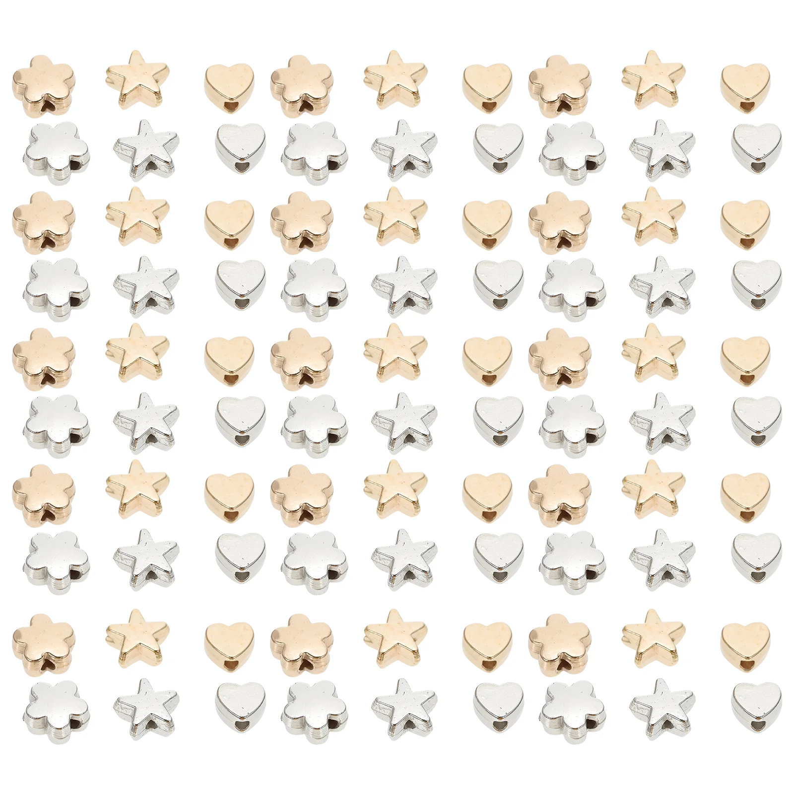 

6 Packs of Plastic Spacer Beads Bracelet Necklace DIY Beads Loose Beads