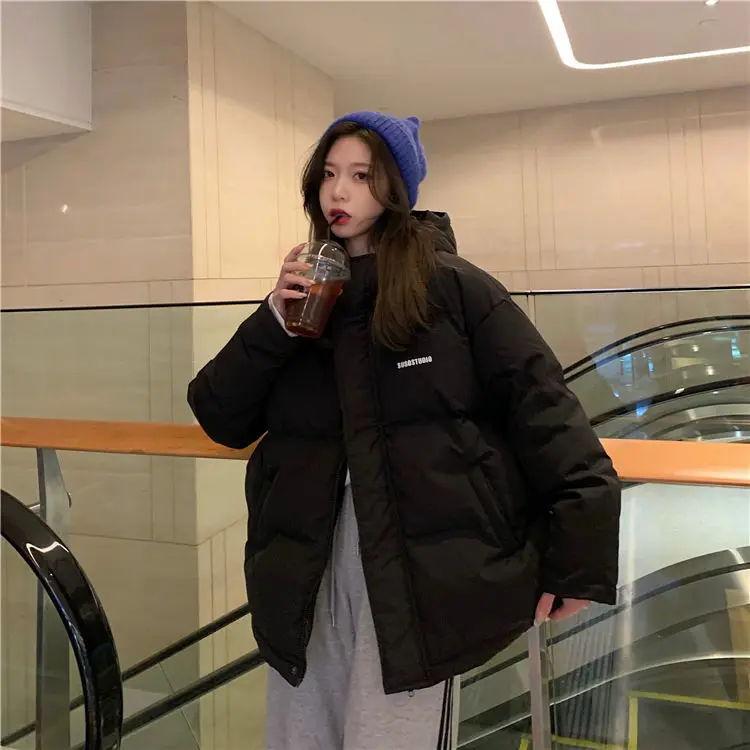 New Thickened Bread Coat Short Down Cotton Coat Cotton Coat Women's Korean Version Loose Autumn and Winter Coat Cotton Jacket