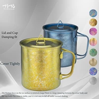 tito titanium cup ultralight portable stretching handle single layer mug hiking equipment picnic outdoor camping cookware