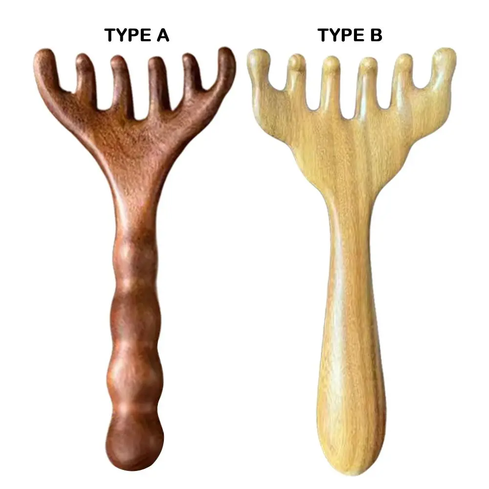 Цвет случайный массаж скребковая расческа сандаловое дерево широкие зубцы