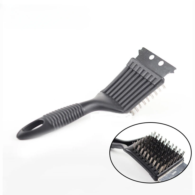 Household BBQ Stainless Steel Wire Grill Brush Grill Cleaning Brush Grill Rack Cleansing Brush DIY Stain Spatula Brush Accessori