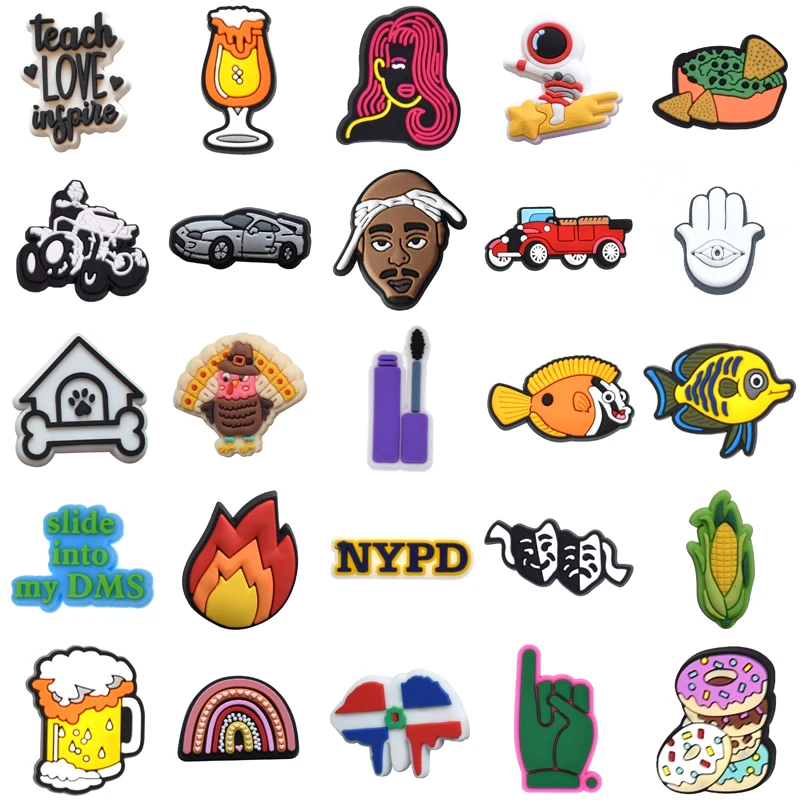 

Дизайнерские булавки для джинсов, аксессуары для обуви, рождественские подарки, подвески для обуви, булавки для крокса, новые летние женски...