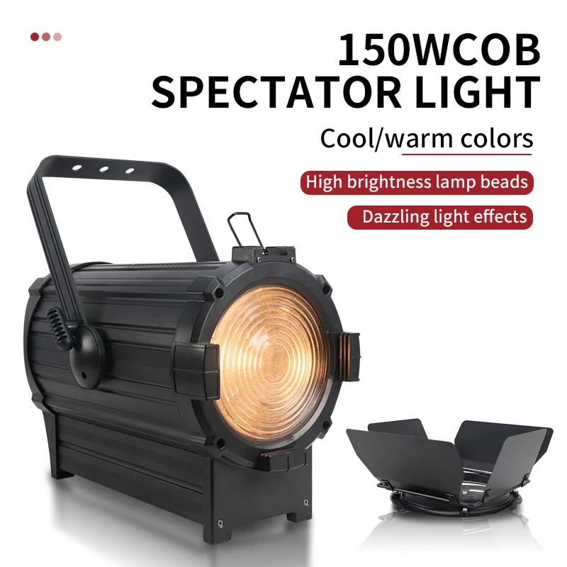 Светодиодный светильник COB Френеля с зумом 300 Вт/150 Вт со светодиодной подсветкой