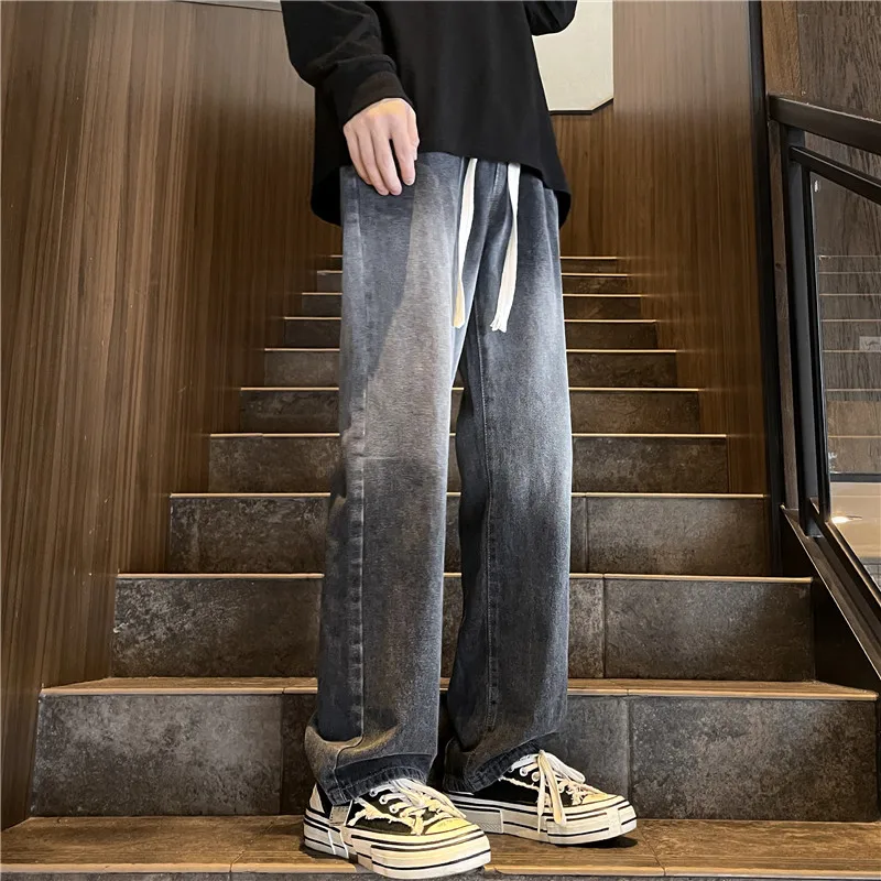 

Джинсы мужские прямые в классическом стиле, весна-лето, 2023