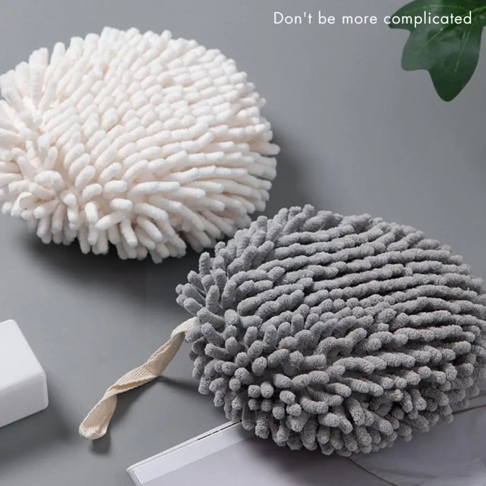 

Quick Dry Soft Absorbent Microfiber Towels Hand Towels Hanging Bathroom Cloth Loops Cleaning Ball Hand Towel Kitchen With S9i2