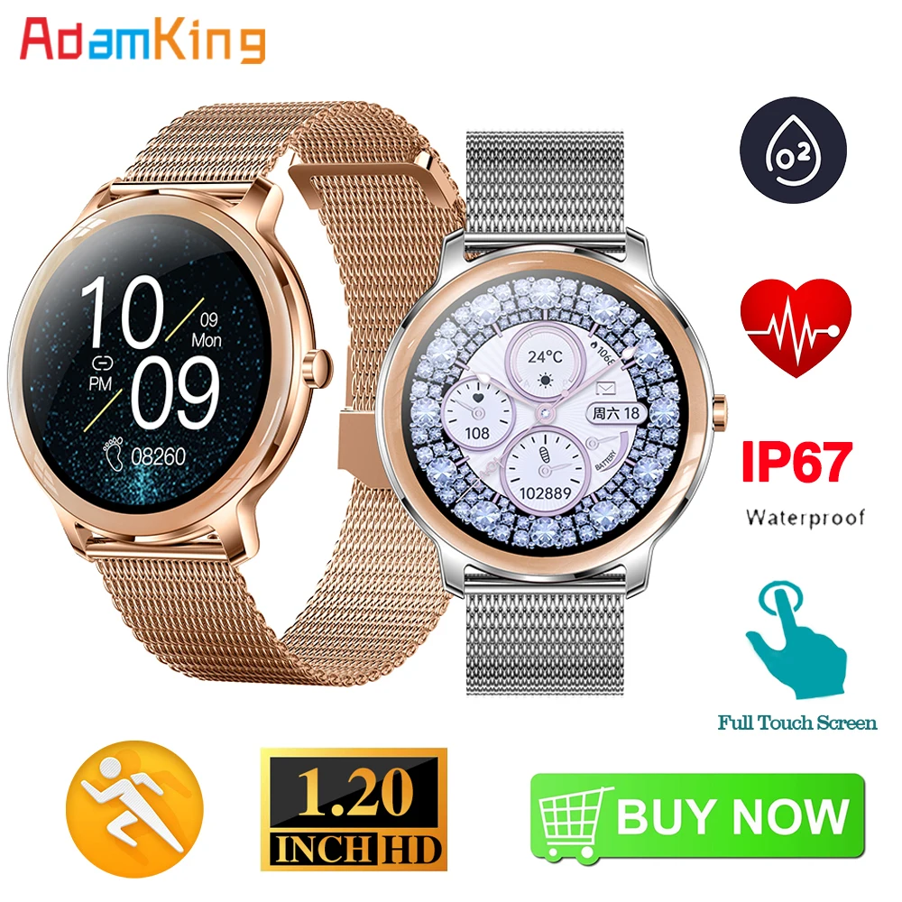 

R18Pro Female Smartwatch 1.2 Inch Screen Ultra-thin Body Heart Rate Monitor Information Push Sports Wristband Smart Watch Women
