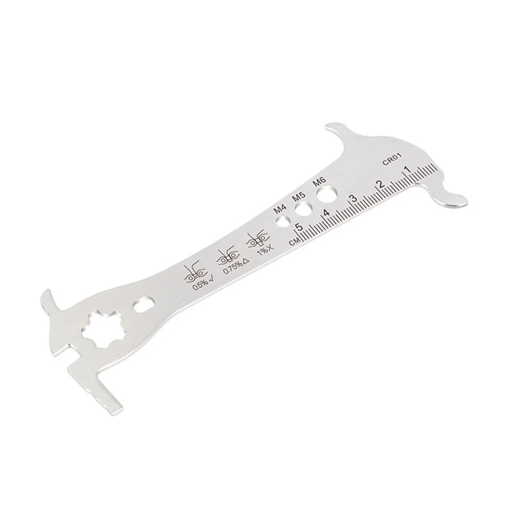 

Линейка для измерения частей для горных дорог, измерительная линейка, измерительный инструмент для индикатора износа, аксессуар из нержавеющей стали 304, велосипедная цепь