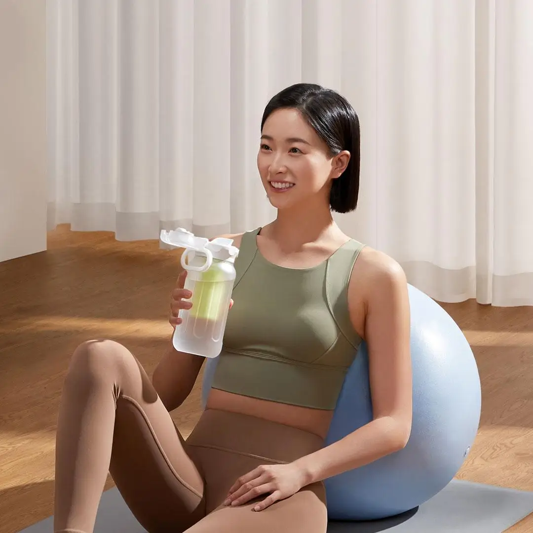 Портативная дорожная спортивная чашка для воды Xiaomi 1 л, спортивная бутылка для воды, безопасные пластиковые бутылки для Mi Training, спортивный чайник для смешивания, фитнеса (art.: 3920d24bbab2f) - 3920d24bbab2f