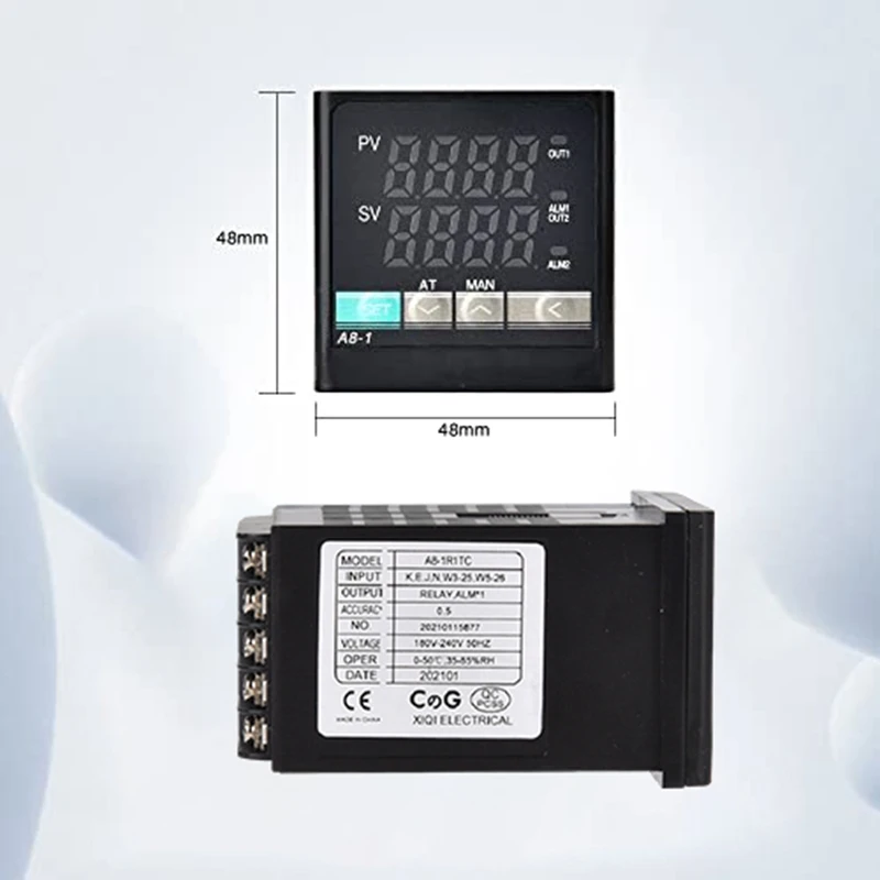 Комплект регулятора температуры PID напряжение 100-240 В переменного тока с