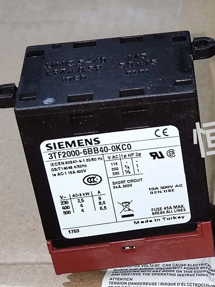 

1 PCS 3TF2000-6BB40-0KC0 DC Contactor