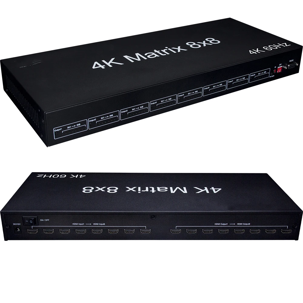 

4K 60 Гц 8x8 HDMI матрица 1080p Аудио видео конвертер HDMI переключатель сплиттер для PS4 ноутбука ПК на несколько мониторов 8 в 8 Выход