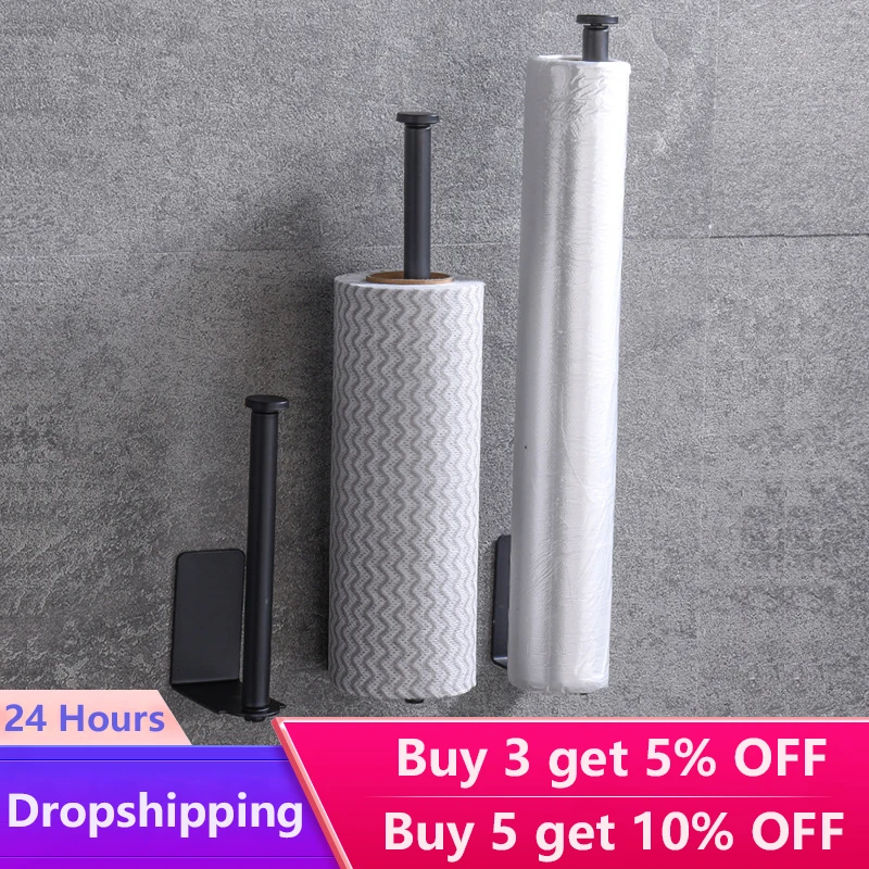 Toilet Wall Mount Paper Holder Stainless Steel Bathroom Kitchen Roll Accessory Tissue Towel Accessories Holders |