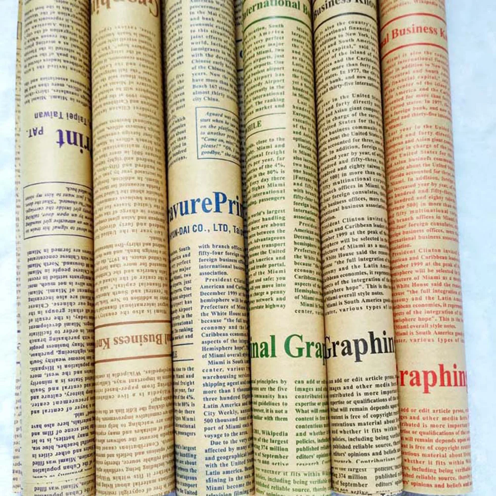 20 шт. оберточная бумага для цветов упаковочная букет ретро английская газета