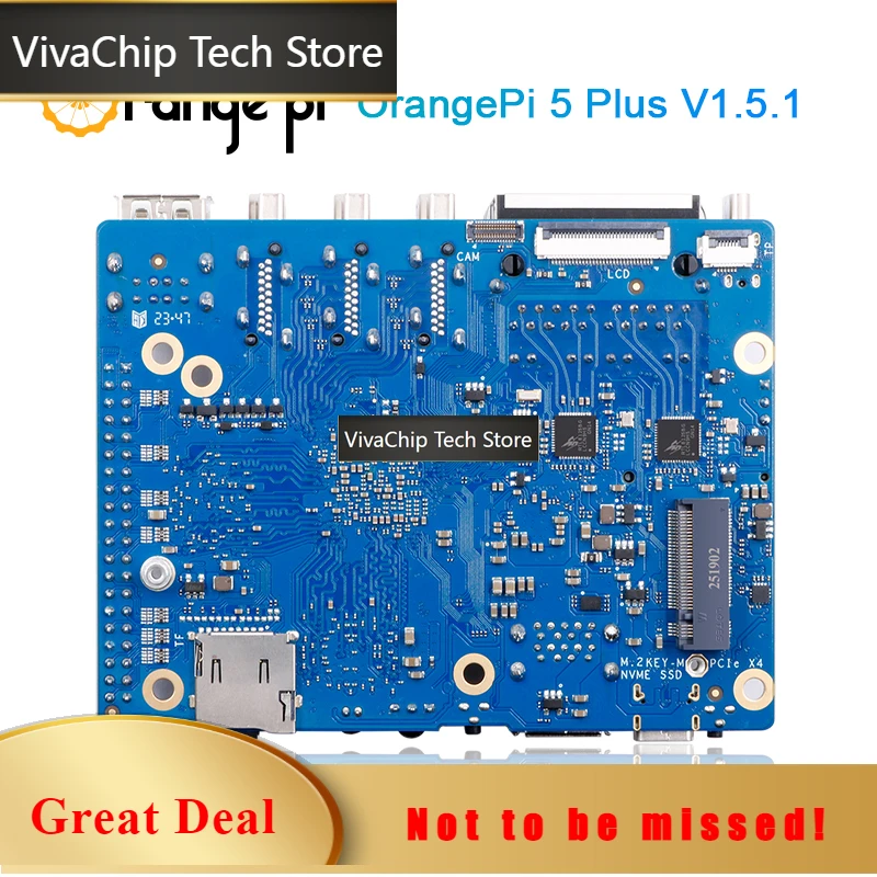 Фото Модуль VivaChip TechOrange Pi 5 Plus 16 ГБ ОЗУ LPDDR5 V1.5.1 Версия RK3588 PCIE с внешними модулями WiFi-BT и SSD, поддержка 8K, для разработки на Orange Pi5 Plus №1