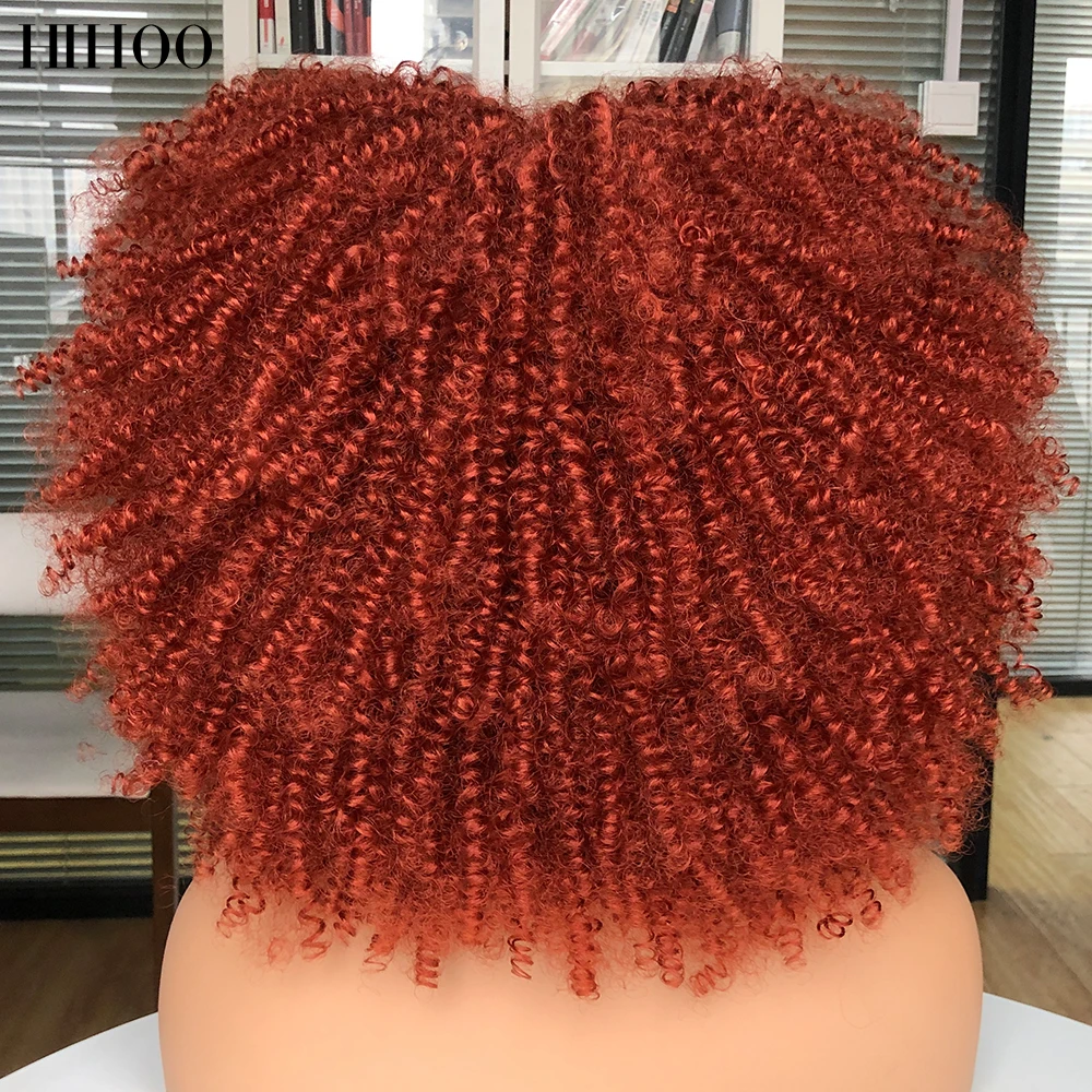 Парик с короткими волосами афро кудрявые челкой для чернокожих женщин Косплей