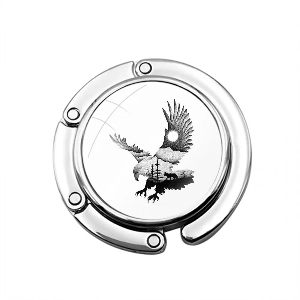 Абстракция Conception Art Tree Feather Складной крючок для кошелька женского стола сумки