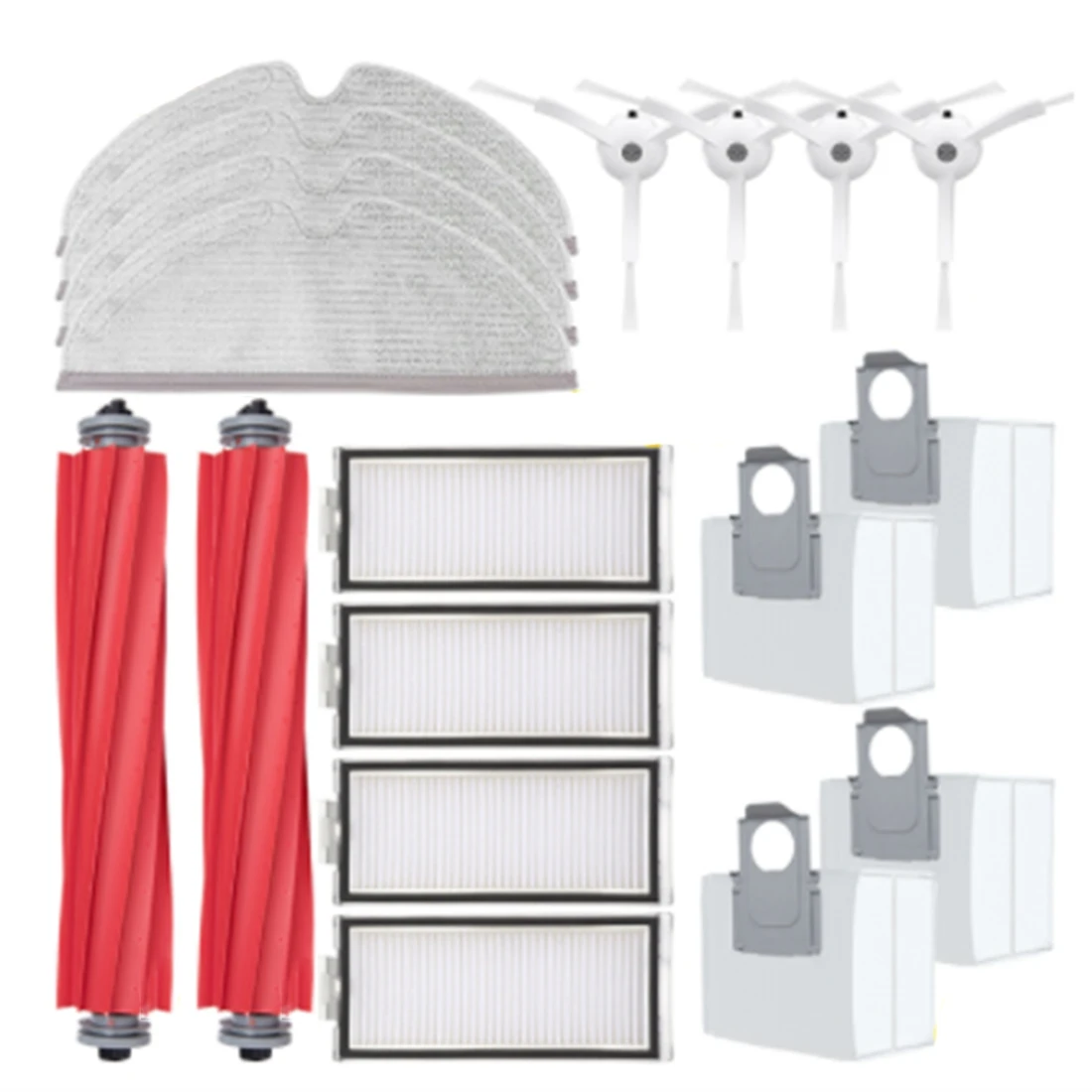 

1Set Dust Bag Main Side Brush Hepa Filter Mop Rag for Xiaomi Roborock Q7 Max+ / T8 Robot Vacuum Cleaner