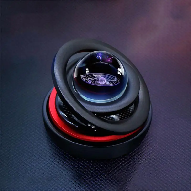 

Double Ring Suspension Solar Car Perfume Solar Galaxy Rotating Ornaments Car Decoration Magnetic Levitation Car Air Freshener