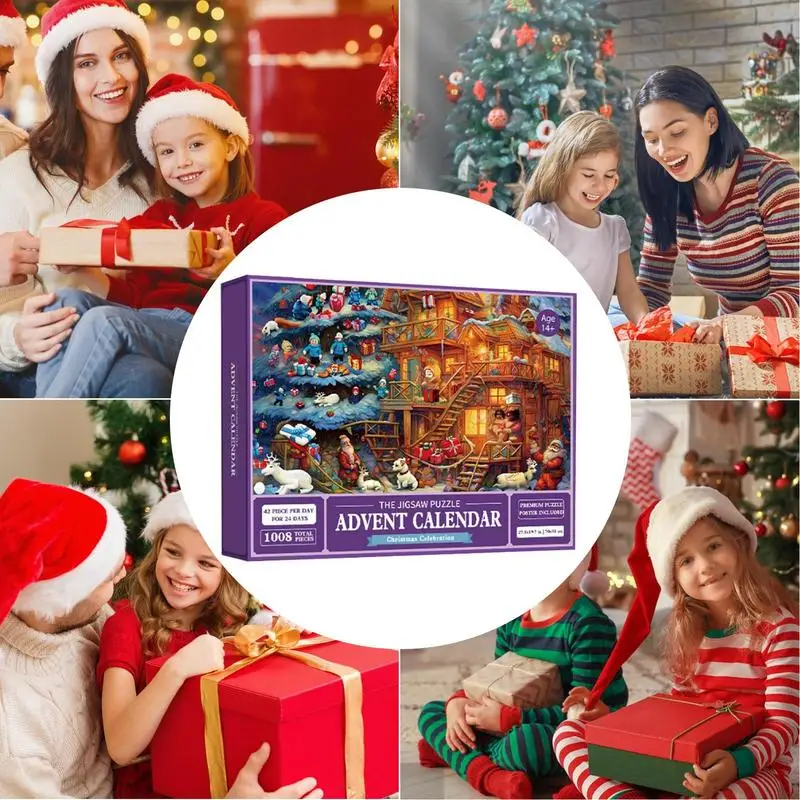 

Пазл детский с календарём, 24 коробки, 2023 шт.