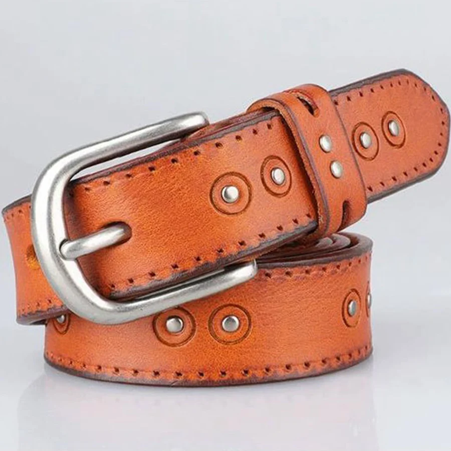 Genuine Leather Ladies' Belts For Jeans Casual Leather Belt For Women PIN Buckle Belts Width:2.8cm