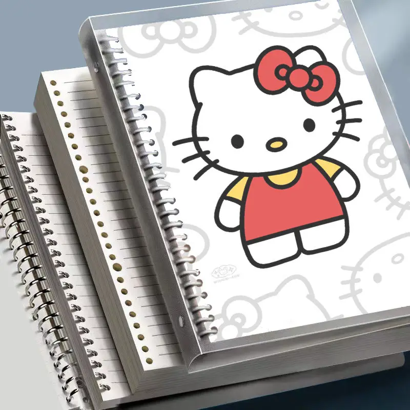 

Блокнот Sanrioed в катушке Kts Cat Kawaii Anime Series мультяшный блокнот, портативный детский праздничный подарок
