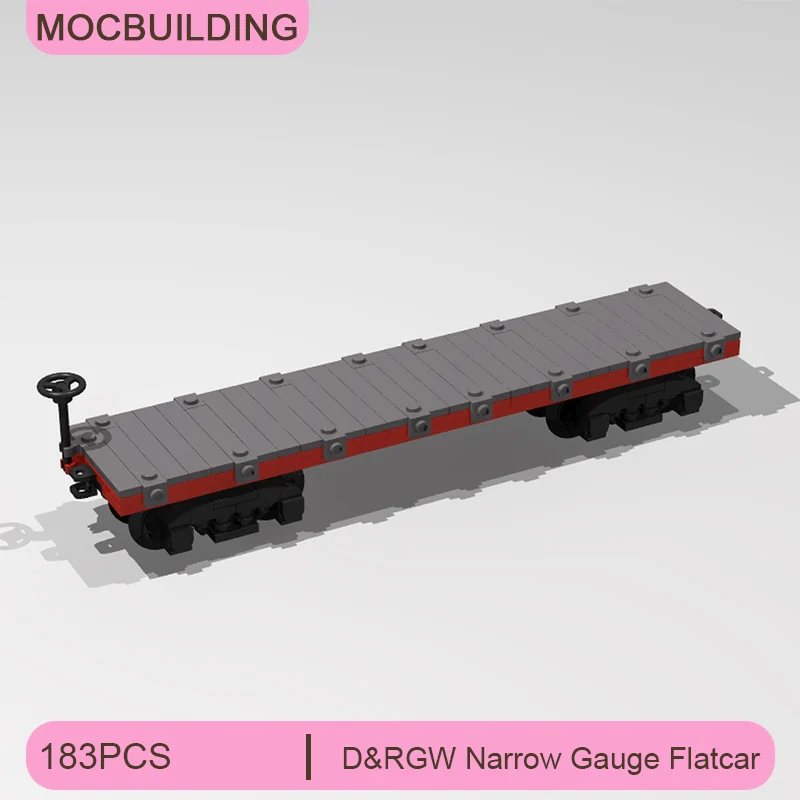 D &amp RGW Узкий Калибр Модель Плоского Автомобиля MOC Строительный Набор Сделай Сам