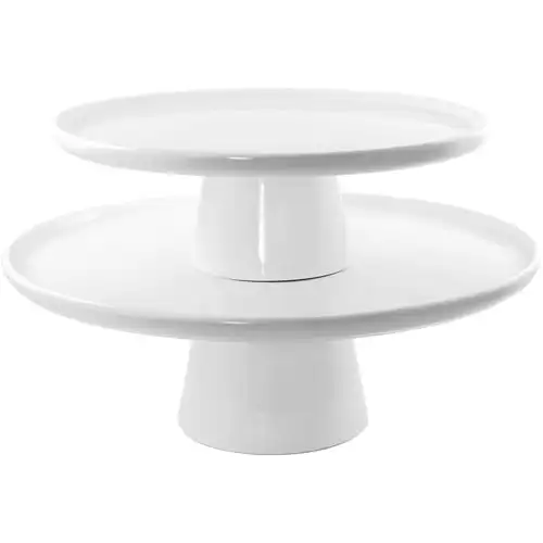 

2 Piece Cake Stand Set, White