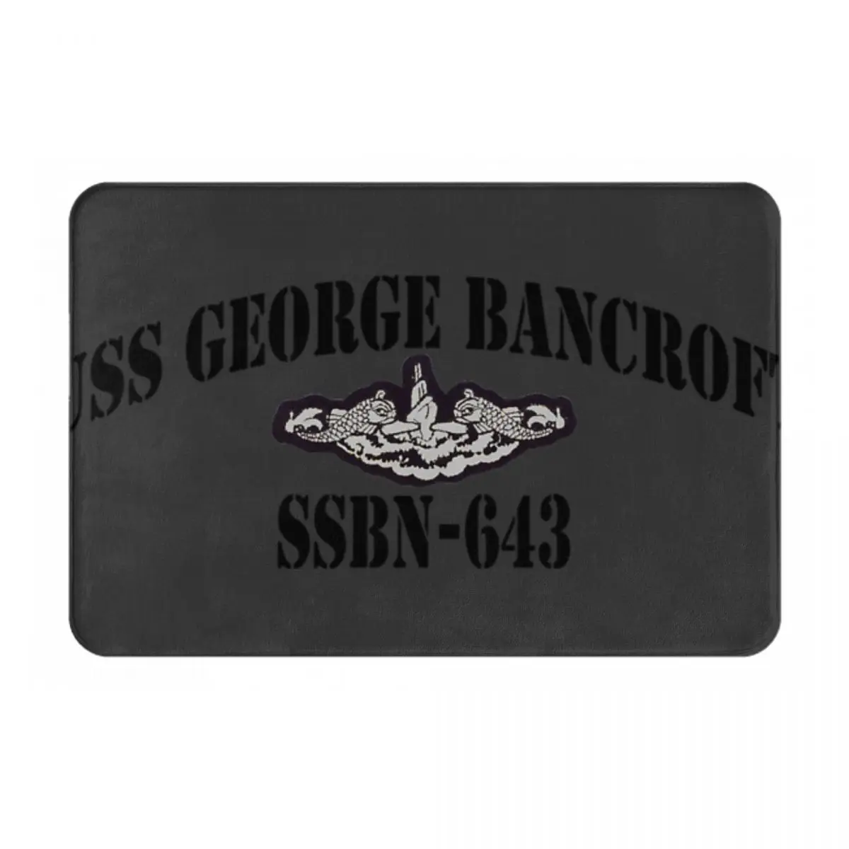 Фото Коврик для пола USS GEORGE BANCROFT (SSBN-643) SHIP S STORE, придверный коврик из койры для входа в каюту, высокоплотный приветственный коврик из койры №1