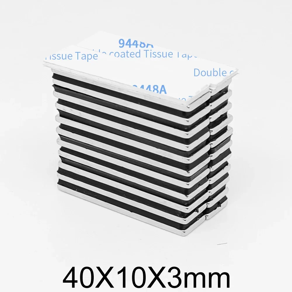 Блок 40x10x3 мм мощные сильные магнитные магниты 40*10*3 квадратный постоянный магнит