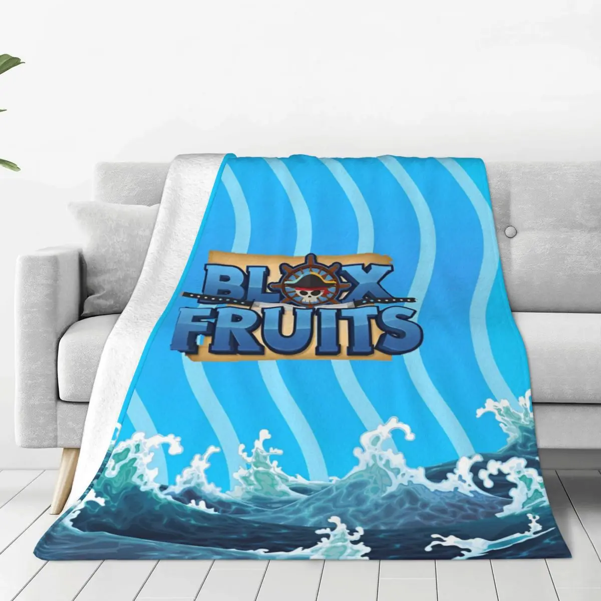 Одеяло с логотипом B-Blox Fruits фланелевое потрясающее дышащее одеяло для покрытия