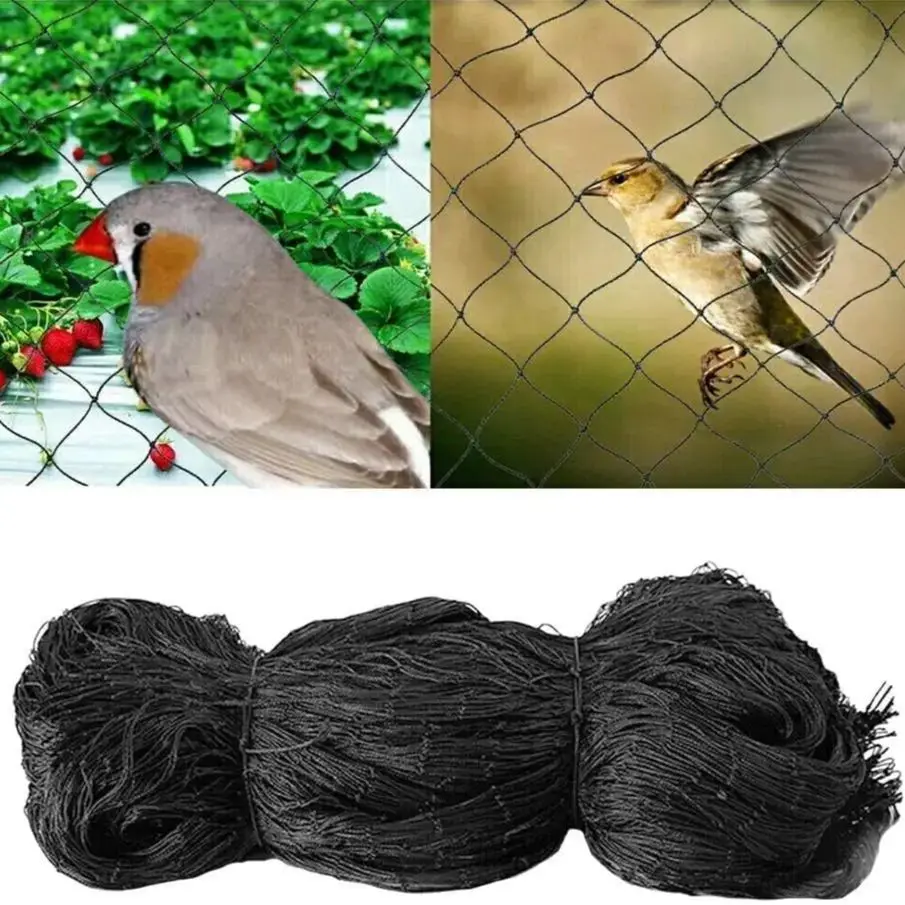 Большая садовая сетка для предотвращения птиц нейлоновый материал черный цвет