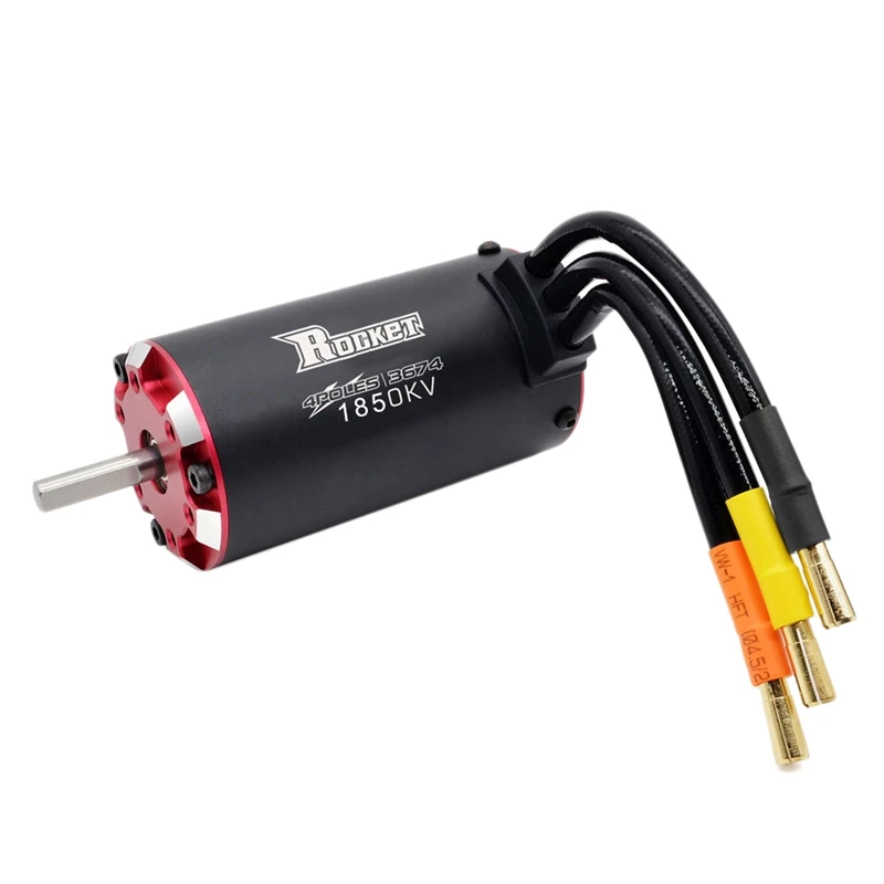 

ROCKET V2 Supersonic 3674 4 Poles&Built -In Temperature Sensor& Sensor Port Waterproof Brushless Motor For 1/10 RC Car