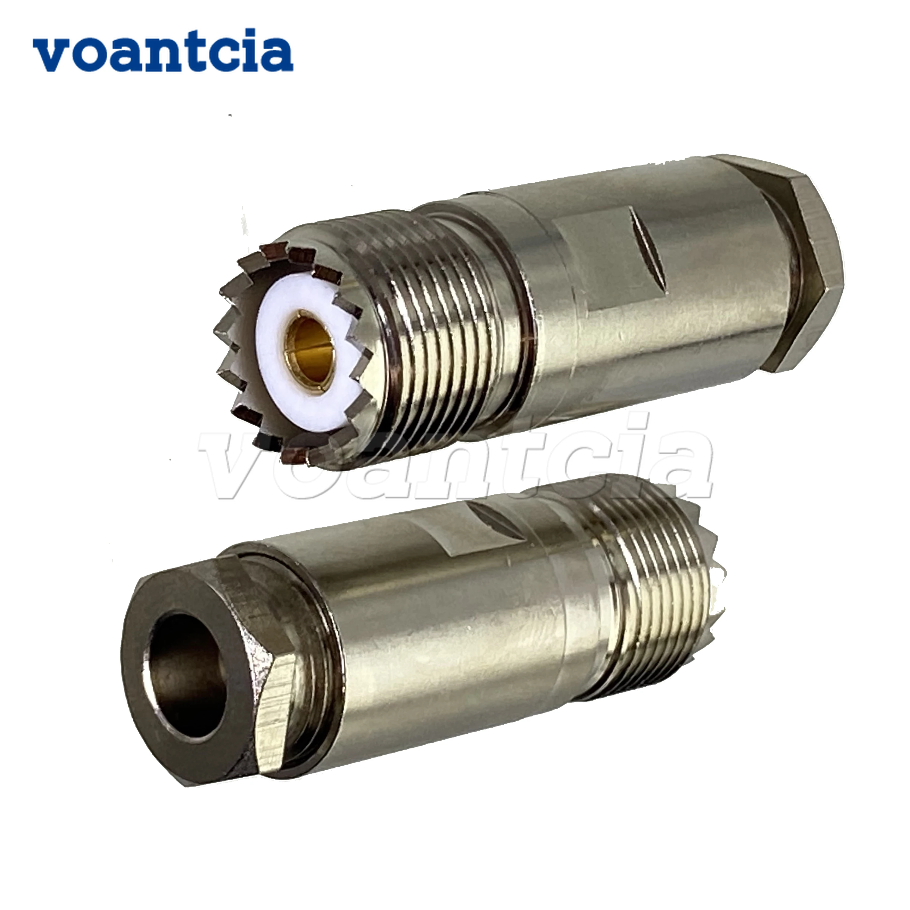 

10pcs UHF SO239 Female Jack Connector Clamp RG5 RG6 5D-FB LMR300 Cable Wire Terminals RF Coaxial