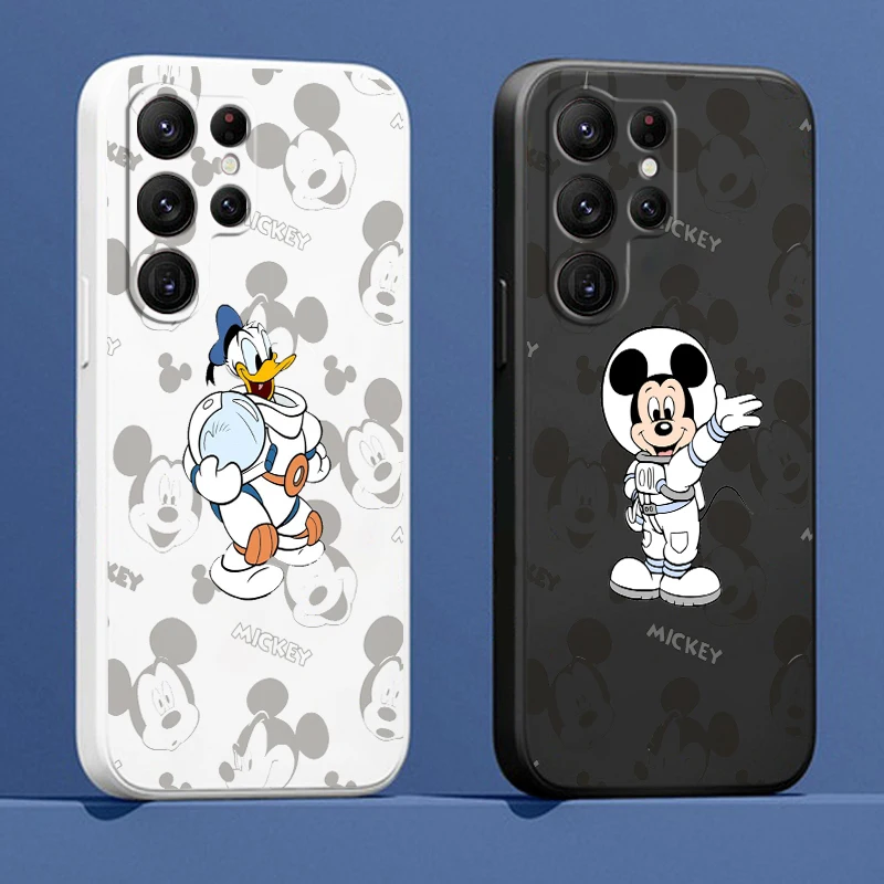 

Liquid Rope Funda Mickey Astronaut Donald Duck Phone Case For Samsung Galaxy S22 S21 S20 FE S10 Note 20 10 Plus Lite Ultra 5G