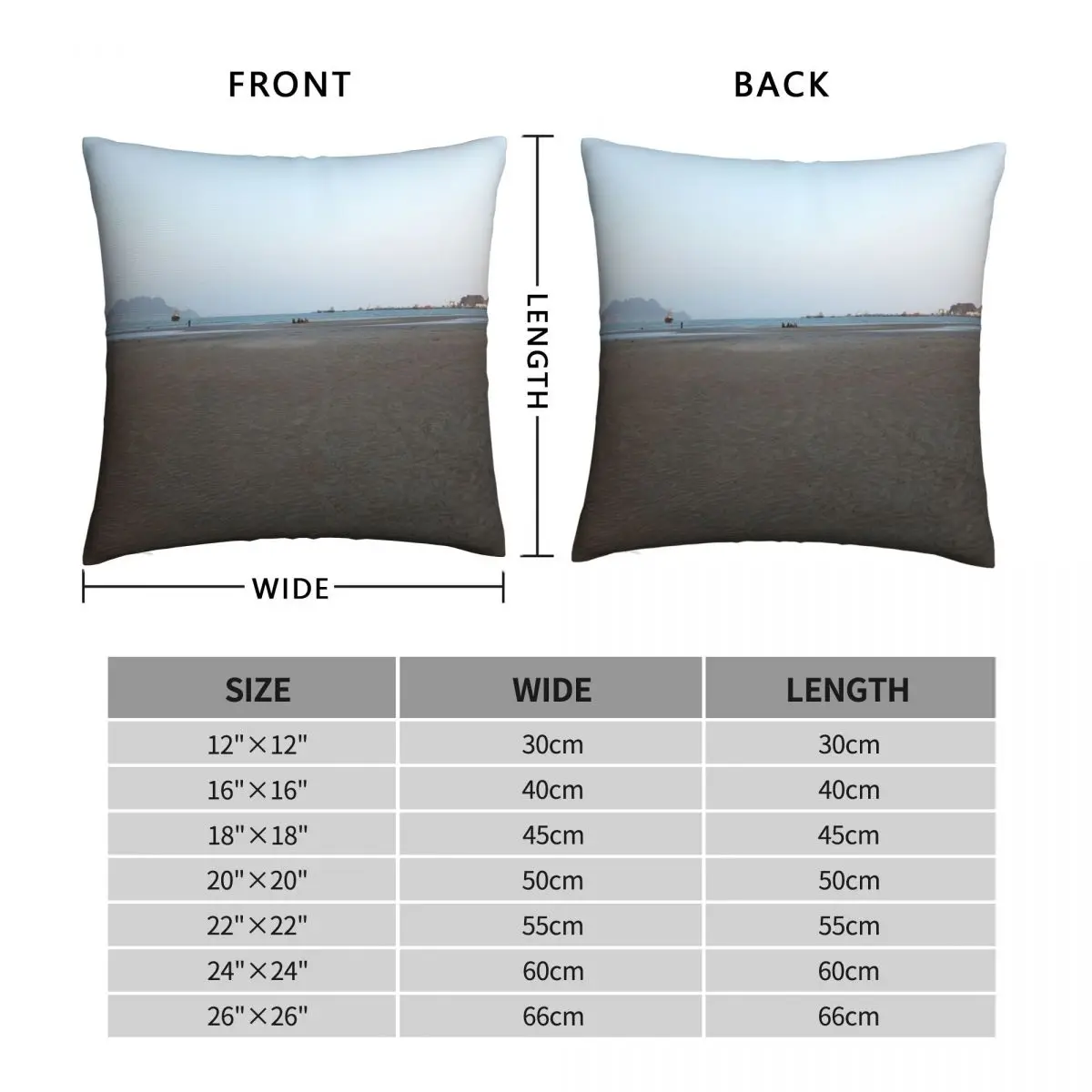 Наволочка дыхательная квадратная из полиэстера на молнии