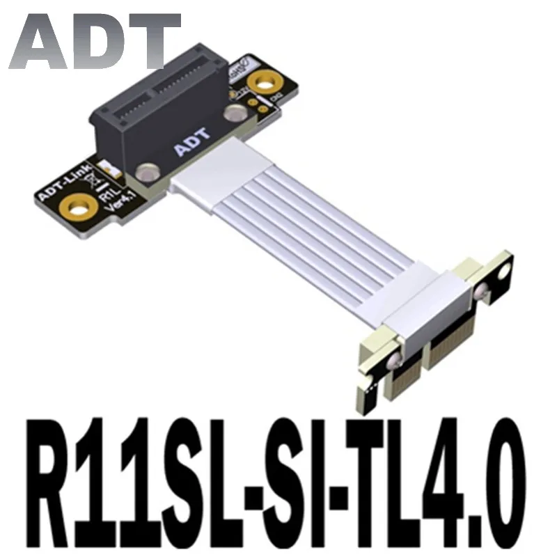 

2022 New Riser PCIe 4.0 x1 Extension Cable 90 Degree Right Angled 16G/bps PCI Express Gen4 1x To x1 Riser Card Ribbon Extender