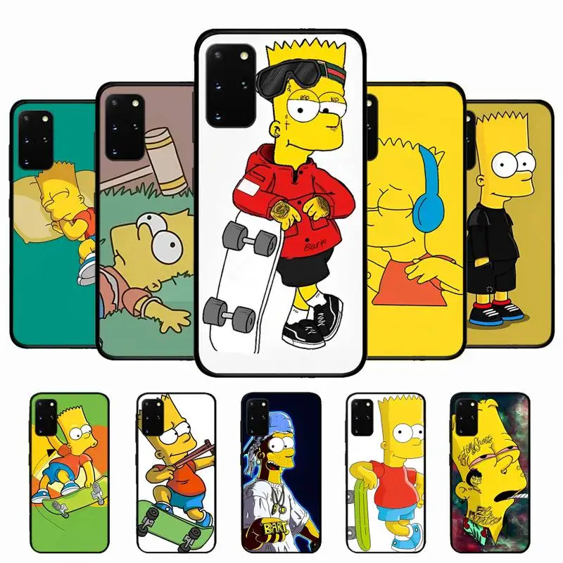 

Disney Simpsons Bart Phone Case for Samsung S10 21 20 9 8 plus lite S20 UlTRA 7edge