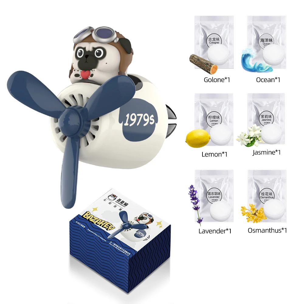 

Автомобильный освежитель воздуха Bazaar Dog Pilot Vent, диффузор для духов, вращающийся пропеллер, воздуховыпускное отверстие, аромат, декор для кошек, автоаксессуары