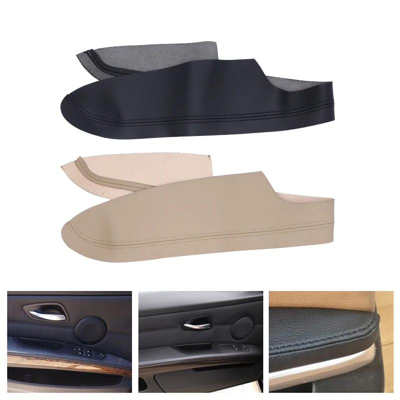 

LHD For BMW 3 Series E90 320 325 330 318 2005 - 2012 Microfiber Leather Door Handle Pull Armrest Cover Trim
