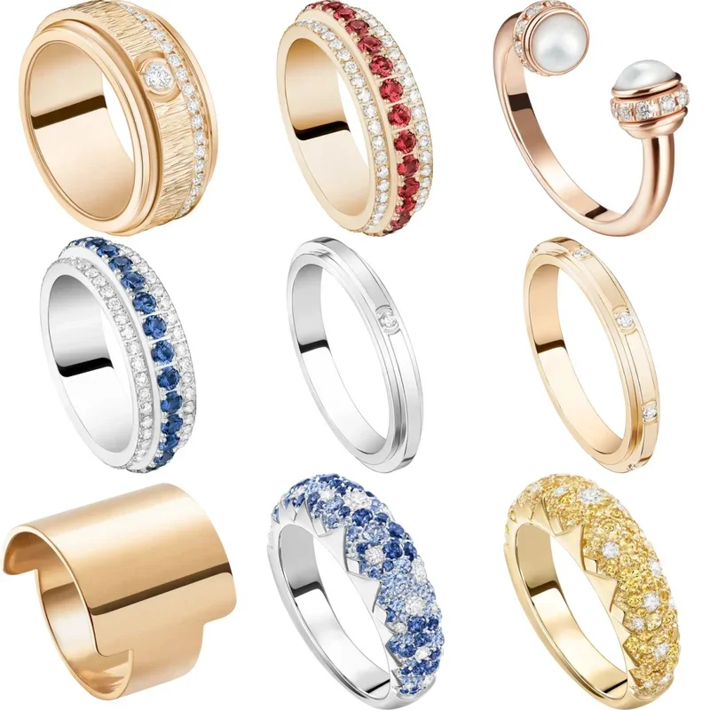 Кольца Piagetes Из Стерлингового Серебра 925 Пробы Элегантный Дизайн Доступная Цена