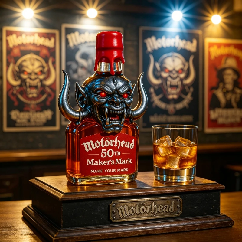 Бутылка для виски Motorhead War Pig к 50-летию группы, коллекционный декор для бара, подарок для фанатов рока (art.: 3920da15059a4) - 3920da15059a4