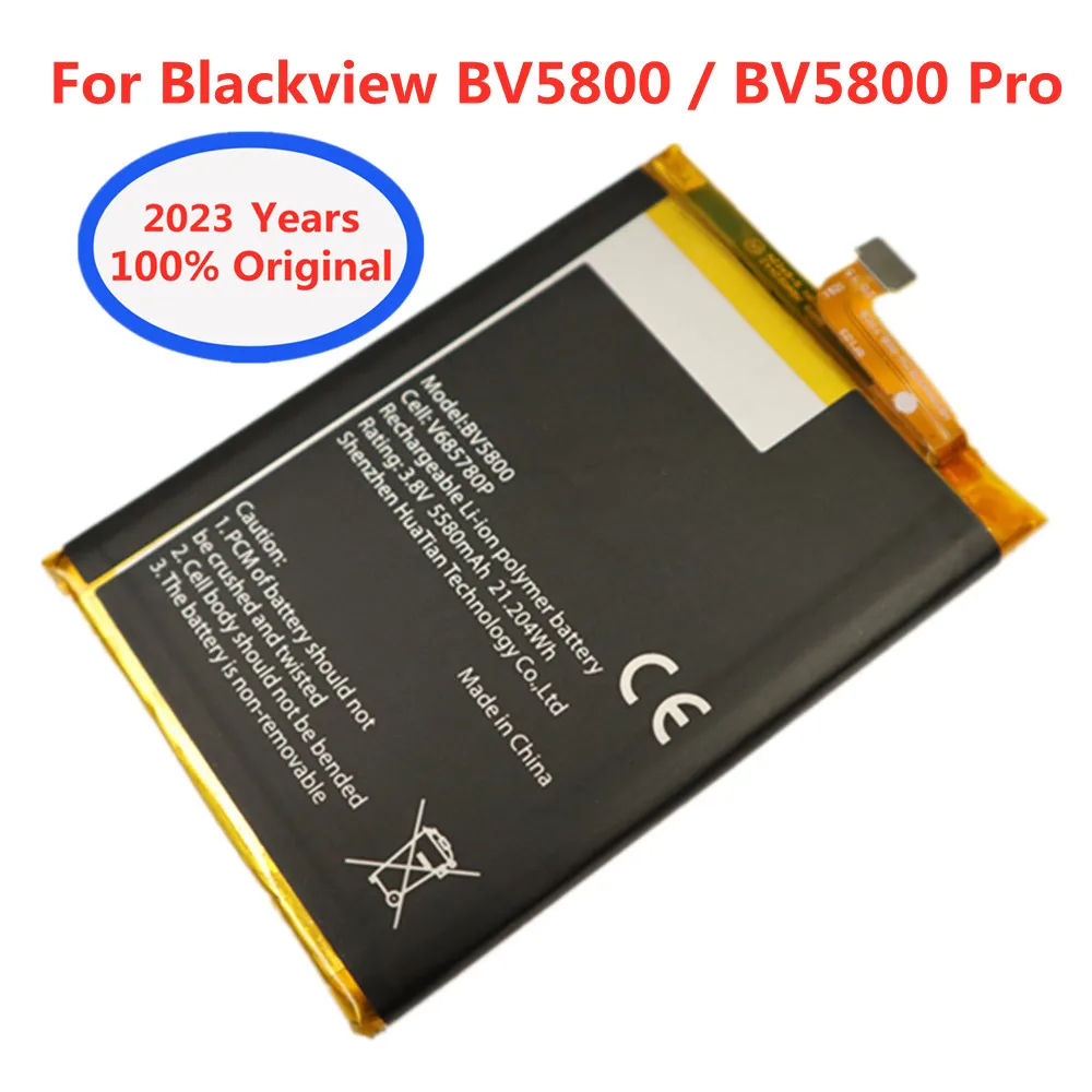 

2023 новый аккумулятор 5580 мАч BV5800 для Blackview BV 5800 / BV5800 Pro V685780P высококачественные мобильный телефон Литий-ионные батареи Bateria